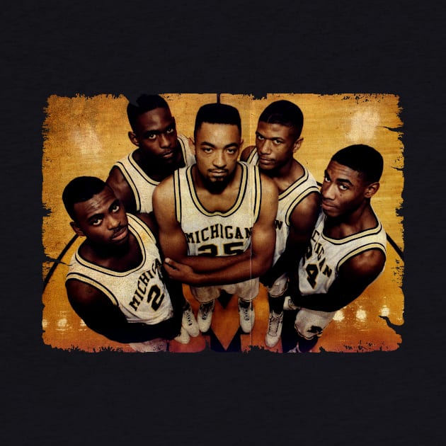 VINTAGE  michigan  BASKETBALL 3 by SOEKAMPTI